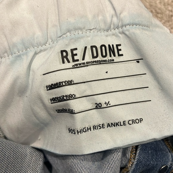 Re/Done | 90s High Rise Ankle Crop size 31 - Picture 7 of 11